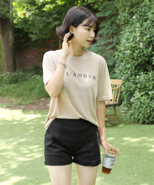 BBAEBBAE(ペッペ)の「後ろバンディング切り替えピンタックカブラリネンショートパンツ(その他パンツ・レディース・その他・S/M/L/XL)」の2枚目の写真