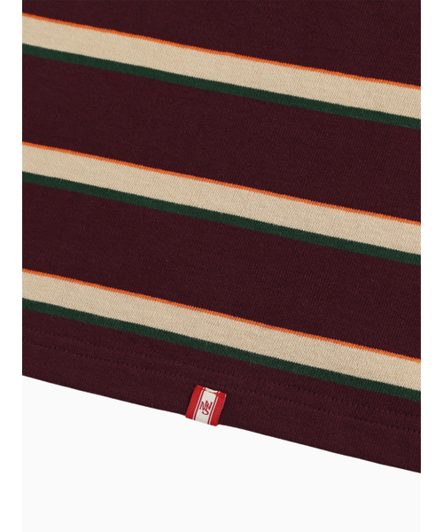 MENASOO(ミナス)の「Menasoo Stripe Rugby T Shirt_Burgundy(ポロシャツ・レディース・バーガンディー・F)」の18枚目の写真