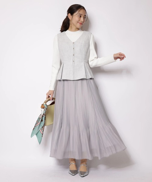 JUSGLITTY（ジャスグリッティー）の「スプリングジャンスカワンピース（ワンピース・レディース・ブルーグレー・2/1/0）」の4枚目の写真