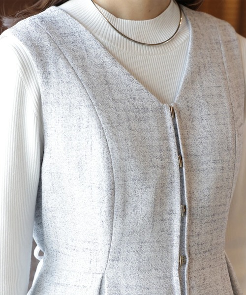 JUSGLITTY（ジャスグリッティー）の「スプリングジャンスカワンピース（ワンピース・レディース・ブルーグレー・2/1/0）」の9枚目の写真