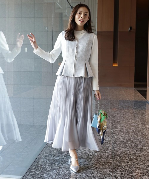 JUSGLITTY（ジャスグリッティー）の「スプリングジャンスカワンピース（ワンピース・レディース・ブルーグレー・2/1/0）」の12枚目の写真