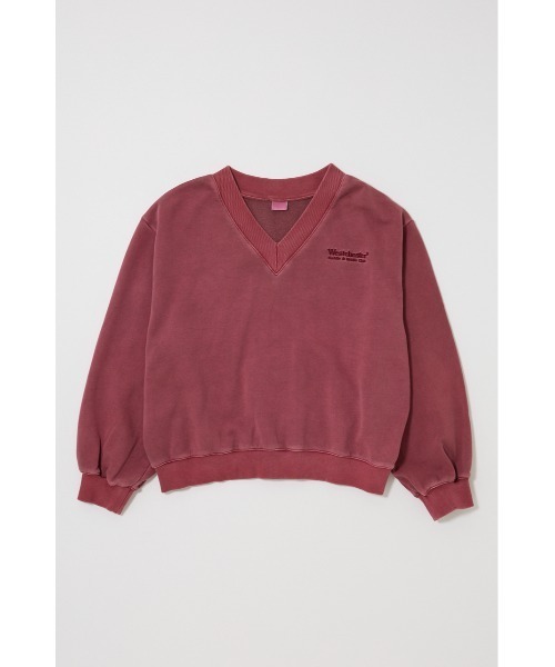 セール】FADED V NECK SWEAT シャツ（スウェット）｜MOUSSY（マウジー