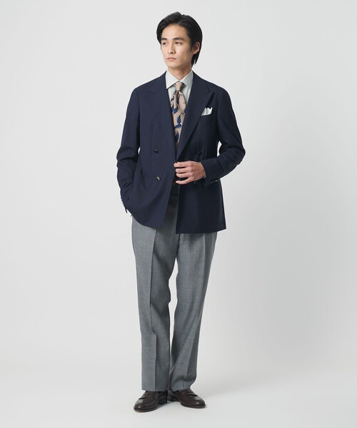 ウール モヘヤ 4ボタン ダブルブレストブレザー S‐MODEL（テーラード
