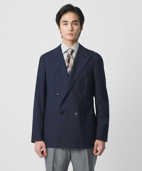 UNITED ARROWS(ユナイテッドアローズ)の「ウール モヘヤ 4ボタン ダブルブレストブレザー S‐MODEL(テーラードジャケット・メンズ・オリーブ/ネイビー・50/48/46/44)」の6枚目の写真