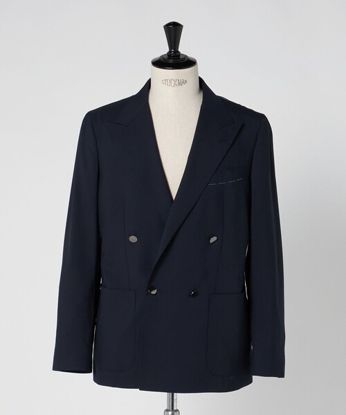 UNITED ARROWS(ユナイテッドアローズ)の「ウール モヘヤ 4ボタン ダブルブレストブレザー S‐MODEL(テーラードジャケット・メンズ・オリーブ/ネイビー・50/48/46/44)」の9枚目の写真