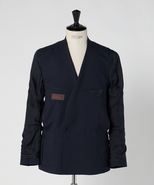 UNITED ARROWS(ユナイテッドアローズ)の「ウール モヘヤ 4ボタン ダブルブレストブレザー S‐MODEL(テーラードジャケット・メンズ・オリーブ/ネイビー・50/48/46/44)」の18枚目の写真