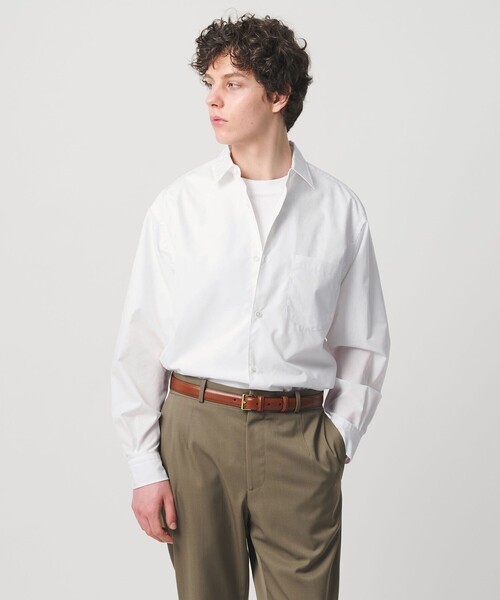 UNITED ARROWS(ユナイテッドアローズ)の「カリビアーナミルズ ポプリン レギュラーカラーシャツ(シャツ/ブラウス・メンズ・ホワイト/ライトブルー/ライラック/ネイビー・S/XL/L/M)」の7枚目の写真