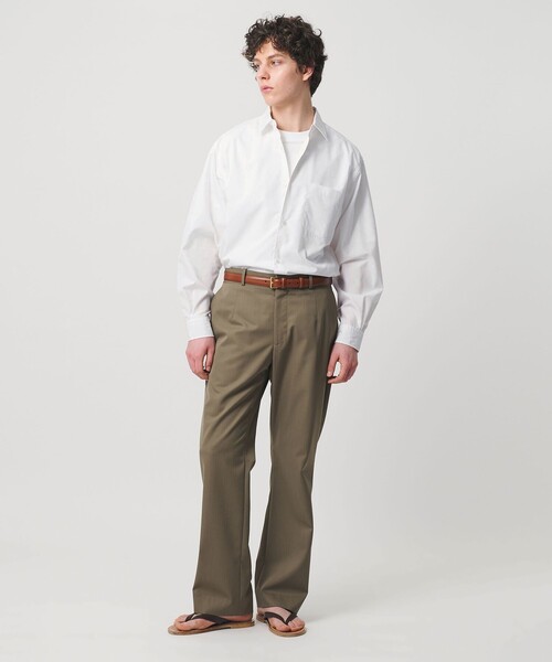 UNITED ARROWS(ユナイテッドアローズ)の「カリビアーナミルズ ポプリン レギュラーカラーシャツ(シャツ/ブラウス・メンズ・ホワイト/ライトブルー/ライラック/ネイビー・S/XL/L/M)」の6枚目の写真