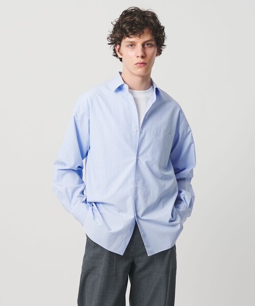 UNITED ARROWS(ユナイテッドアローズ)の「カリビアーナミルズ ポプリン レギュラーカラーシャツ(シャツ/ブラウス・メンズ・ホワイト/ライトブルー/ライラック/ネイビー・S/XL/L/M)」の13枚目の写真