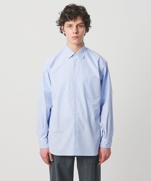 UNITED ARROWS(ユナイテッドアローズ)の「カリビアーナミルズ ポプリン レギュラーカラーシャツ(シャツ/ブラウス・メンズ・ホワイト/ライトブルー/ライラック/ネイビー・S/XL/L/M)」の16枚目の写真