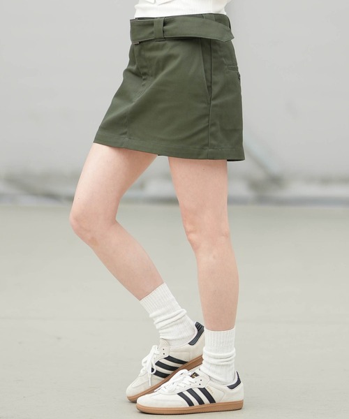 Dickies(ディッキーズ)の「【ムラサキスポーツ限定】Dickies/ディッキーズ ミニスカート ベルト付き 2way DY0001(スカート・レディース・ブラック/オリーブ/ホワイト/カーキブラウン・M/S)」の4枚目の写真