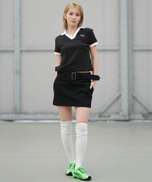 Dickies(ディッキーズ)の「【ムラサキスポーツ限定】Dickies/ディッキーズ ミニスカート ベルト付き 2way DY0001(スカート・レディース・ブラック/オリーブ/ホワイト/カーキブラウン・M/S)」の14枚目の写真