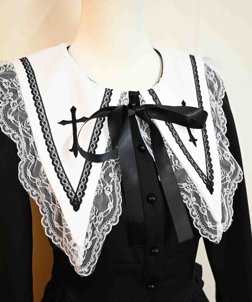 MA*RS(アメーバーマーズ)の「クロス刺繍短丈セットアップ 2点SET(セットアップ・レディース・ブラック/ブラック×ホワイト/チャコールグレー/グレー/ホワイト×ブラック/ブラック×ブラック・FREE)」の21枚目の写真