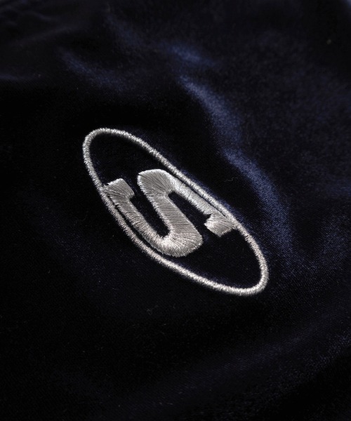 STARTER（スターター）の「【88】【STARTER/スターター】ワンポイント刺繍 サイドライン ベロア トラックジャケット ジャージ（ジャージ・メンズ・ネイビー/グリーン/ブラック/ブラウン/チャコールグレー・M/L/XL）」の11枚目の写真