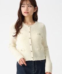 2026春夏新作 格子編みニットジャケット