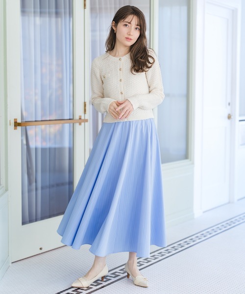 MISCH MASCH(ミッシュマッシュ)の「2026春夏新作 格子編みニットジャケット(カーディガン/ボレロ・レディース・イエロー/ネイビー/ホワイト・フリ-)」の19枚目の写真