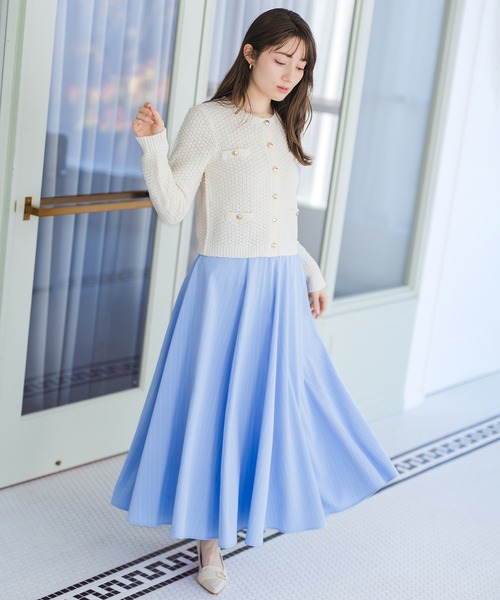 MISCH MASCH(ミッシュマッシュ)の「2026春夏新作 格子編みニットジャケット(カーディガン/ボレロ・レディース・イエロー/ネイビー/ホワイト・フリ-)」の20枚目の写真