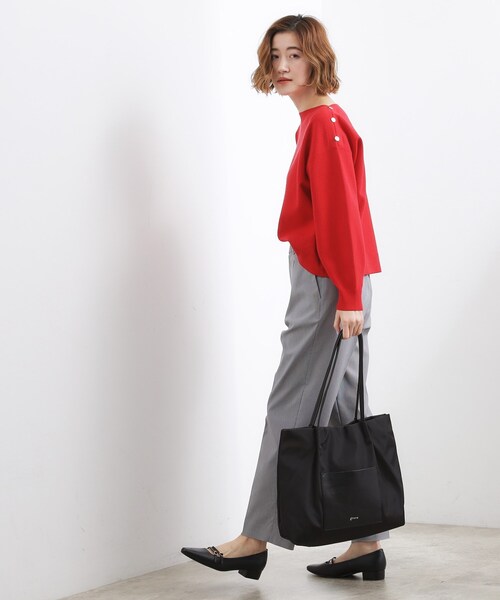 grove（グローブ）の「【A4】タックポケ3層トート（トートバッグ・レディース・ブラック/ブラック系4/ナチュラル・00）」の18枚目の写真