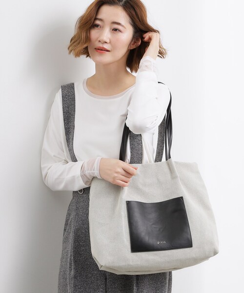 grove（グローブ）の「【A4】タックポケ3層トート（トートバッグ・レディース・ブラック/ブラック系4/ナチュラル・00）」の21枚目の写真