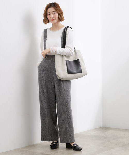 grove（グローブ）の「【A4】タックポケ3層トート（トートバッグ・レディース・ブラック/ブラック系4/ナチュラル・00）」の22枚目の写真