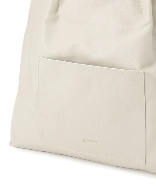 grove（グローブ）の「【A4】タックポケ3層トート（トートバッグ・レディース・ブラック/ブラック系4/ナチュラル・00）」の16枚目の写真