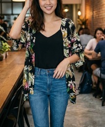 RIP CURL（リップカール）の「【RIPCURL（リップカール）】ON THE COAST KIMONO/レディース  レーヨン　半端袖　総柄シャツ（シャツ/ブラウス）」