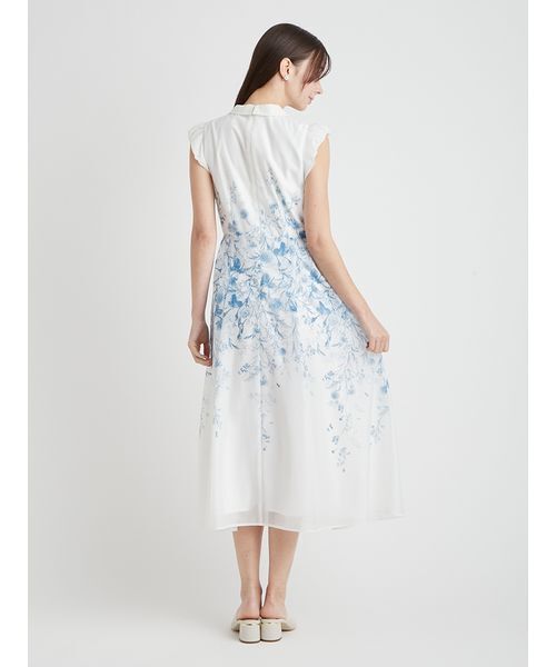 CELFORD（セルフォード）の「【洗える】パネルフラワーワンピース（ワンピース・レディース・ネイビー/オフホワイト/ブルー・36/38）」の8枚目の写真