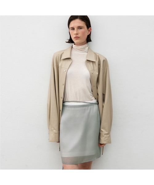 ATELIER NAIN(アトリエナイン)の「DORIS SHEER LAYERED SKIRT(SK-5056)(スカート・レディース・ミント/ブラック・SMALL/MEDIUM)」の2枚目の写真
