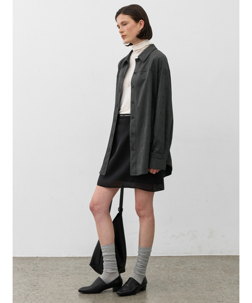 ATELIER NAIN(アトリエナイン)の「DORIS SHEER LAYERED SKIRT(SK-5056)(スカート・レディース・ミント/ブラック・SMALL/MEDIUM)」の3枚目の写真