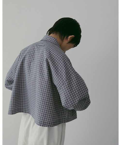 anuke（アンヌーク）の「Check Short Shirts（シャツ/ブラウス・レディース・チャコールグレー/ブルー/ベージュ・FREE）」の9枚目の写真