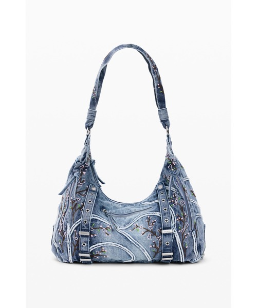 Desigual（デシグアル）の「バックルデザイン ステッチワーク デニムショルダーバッグ（ショルダーバッグ・レディース・ブルー・FREE）」の2枚目の写真