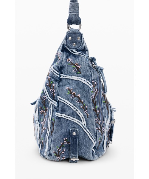 Desigual（デシグアル）の「バックルデザイン ステッチワーク デニムショルダーバッグ（ショルダーバッグ・レディース・ブルー・FREE）」の4枚目の写真