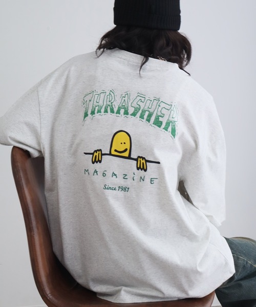 THRASHER(スラッシャー)の「【THRASHER/スラッシャー】マークゴンザレスコラボ バックプリント オーバーサイズ 半袖 Tシャツ(Tシャツ/カットソー・メンズ・ミント/サックスブルー/ホワイト/ブラック/杢グレー・M/L/XL)」の4枚目の写真