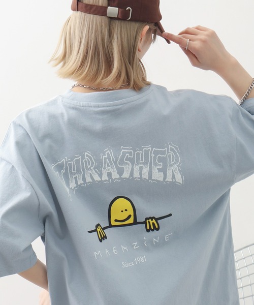THRASHER(スラッシャー)の「【THRASHER/スラッシャー】マークゴンザレスコラボ バックプリント オーバーサイズ 半袖 Tシャツ(Tシャツ/カットソー・メンズ・ミント/サックスブルー/ホワイト/ブラック/杢グレー・M/L/XL)」の9枚目の写真