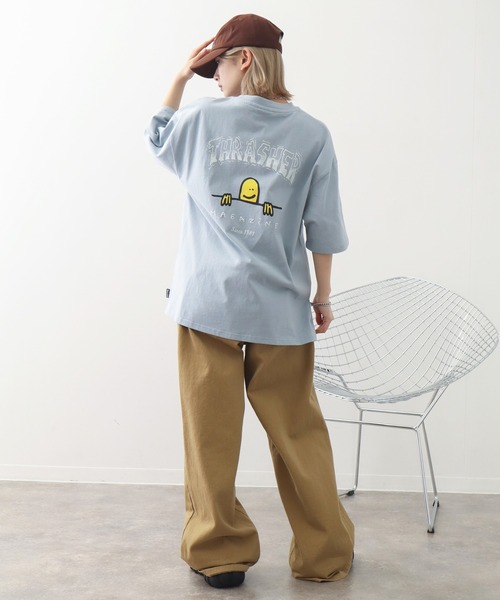 THRASHER(スラッシャー)の「【THRASHER/スラッシャー】マークゴンザレスコラボ バックプリント オーバーサイズ 半袖 Tシャツ(Tシャツ/カットソー・メンズ・ミント/サックスブルー/ホワイト/ブラック/杢グレー・M/L/XL)」の12枚目の写真