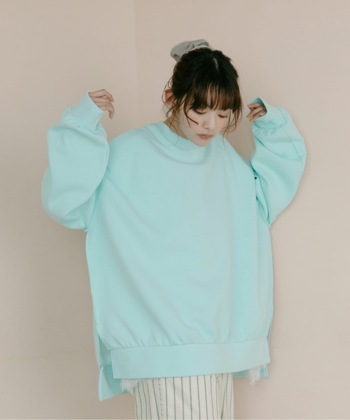 PILIT（ピリット）の「BIGスウェットプルオーバー（Tシャツ/カットソー・レディース・アイボリー/ブルー/イエロー/ピンク・MEDIUM）」の11枚目の写真