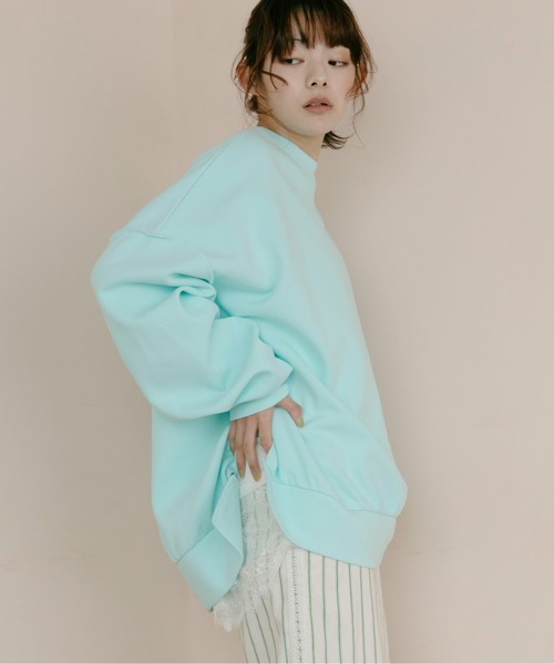 PILIT（ピリット）の「BIGスウェットプルオーバー（Tシャツ/カットソー・レディース・アイボリー/ブルー/イエロー/ピンク・MEDIUM）」の14枚目の写真