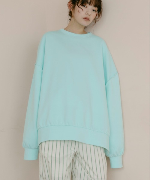 PILIT（ピリット）の「BIGスウェットプルオーバー（Tシャツ/カットソー・レディース・アイボリー/ブルー/イエロー/ピンク・MEDIUM）」の17枚目の写真