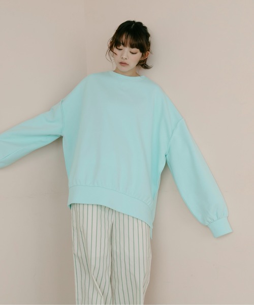 PILIT（ピリット）の「BIGスウェットプルオーバー（Tシャツ/カットソー・レディース・アイボリー/ブルー/イエロー/ピンク・MEDIUM）」の19枚目の写真