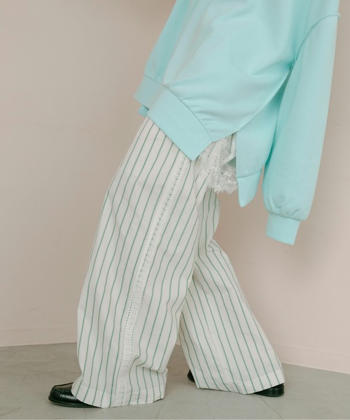 PILIT（ピリット）の「BIGスウェットプルオーバー（Tシャツ/カットソー・レディース・アイボリー/ブルー/イエロー/ピンク・MEDIUM）」の20枚目の写真