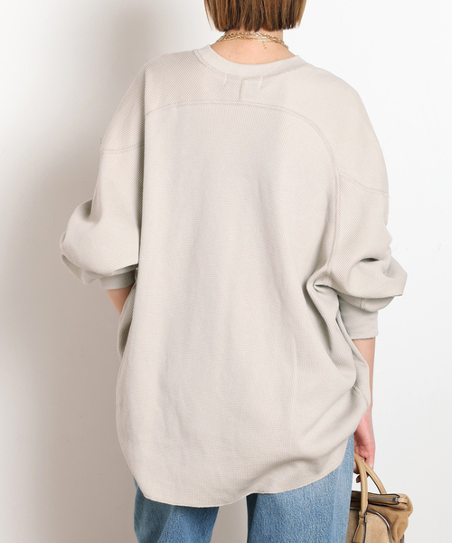 AMERICANA(アメリカーナ)の「【AMERICANA/アメリカーナ】別注サーマルプルオーバー(Tシャツ/カットソー・レディース・ホワイト/ベージュ/ブラック系その他・FREE)」の5枚目の写真