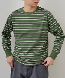 WHIMSIC | 【WHIMSIC/2サイズ展開】ミックスボーダーロングスリーブTシャツ(Tシャツ/カットソー)