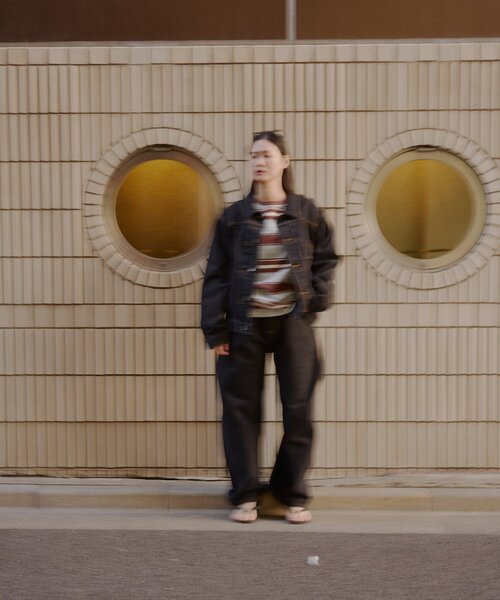 WHIMSIC(ウィムジック)の「【WHIMSIC/2サイズ展開】ミックスボーダーロングスリーブTシャツ(Tシャツ/カットソー・メンズ・ネイビー/ブラウン/ホワイト/グリーン・2/1)」の16枚目の写真