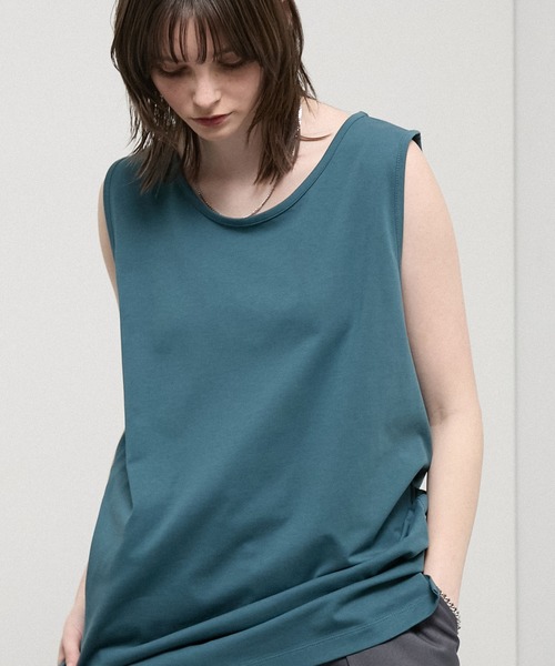 Alfred Alex(アルフレッドアレックス)の「【Alfred Alex】USA Cotton Loose Fit Tank / USAコットン ルーズフィット レイヤードタンクトップ(タンクトップ・メンズ・レッド系/ブラック/チャコールグレー/グリーン系/ホワイト・L/M)」の4枚目の写真