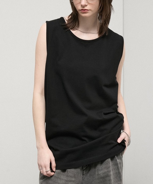 Alfred Alex(アルフレッドアレックス)の「【Alfred Alex】USA Cotton Loose Fit Tank / USAコットン ルーズフィット レイヤードタンクトップ(タンクトップ・メンズ・レッド系/ブラック/チャコールグレー/グリーン系/ホワイト・L/M)」の1枚目の写真