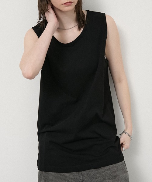 Alfred Alex(アルフレッドアレックス)の「【Alfred Alex】USA Cotton Loose Fit Tank / USAコットン ルーズフィット レイヤードタンクトップ(タンクトップ・メンズ・レッド系/ブラック/チャコールグレー/グリーン系/ホワイト・L/M)」の9枚目の写真