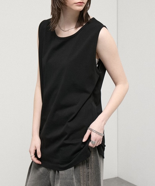 Alfred Alex(アルフレッドアレックス)の「【Alfred Alex】USA Cotton Loose Fit Tank / USAコットン ルーズフィット レイヤードタンクトップ(タンクトップ・メンズ・レッド系/ブラック/チャコールグレー/グリーン系/ホワイト・L/M)」の11枚目の写真