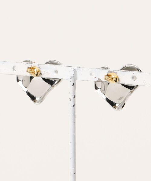 Burner(バーナー)の「【Sonu jewelry(ソヌジュエリー)】ハートモチーフニュアンスピアス son-pierce-55-6【RBTS】(ピアス(両耳用)・レディース・シルバー×ゴールド・FREE)」の2枚目の写真