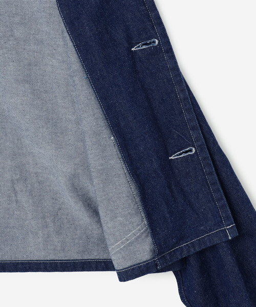 DANTON（ダントン）の「DANTON | 11ozデニム ノーカラーショートジャケット WOMEN（デニムジャケット・レディース・ダークインディゴブルー・38/36）」の10枚目の写真