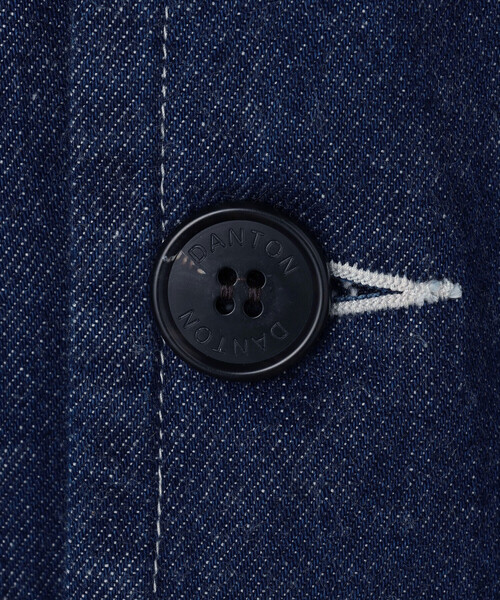 DANTON（ダントン）の「DANTON | 11ozデニム ノーカラーショートジャケット WOMEN（デニムジャケット・レディース・ダークインディゴブルー・38/36）」の9枚目の写真